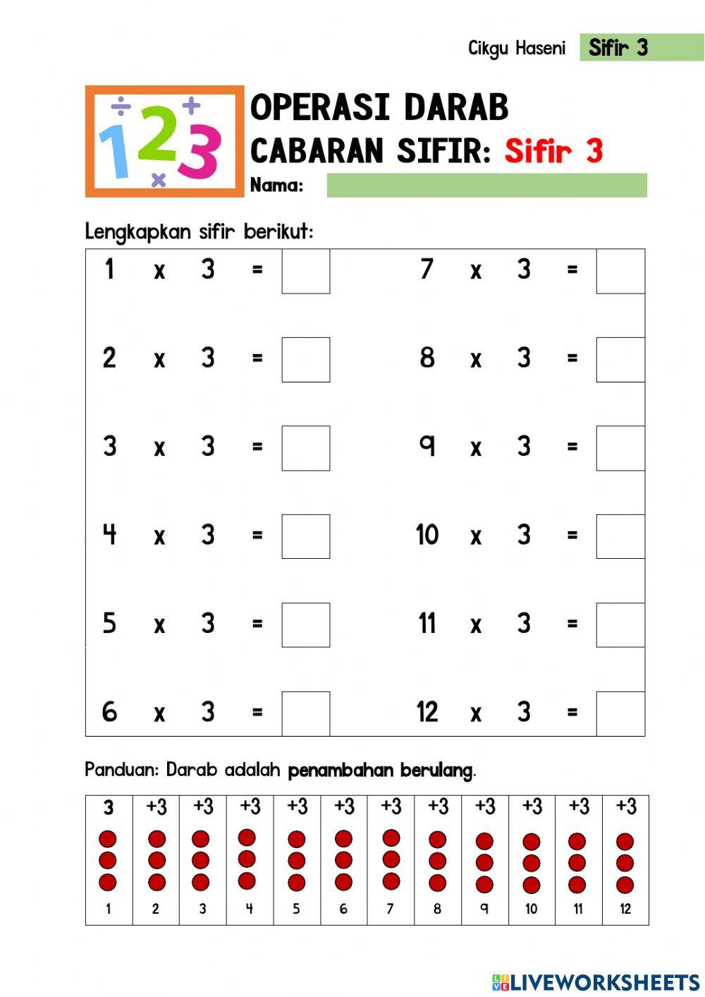 Cabaran Sifir 1-5 Cabaran Sifir 1-5