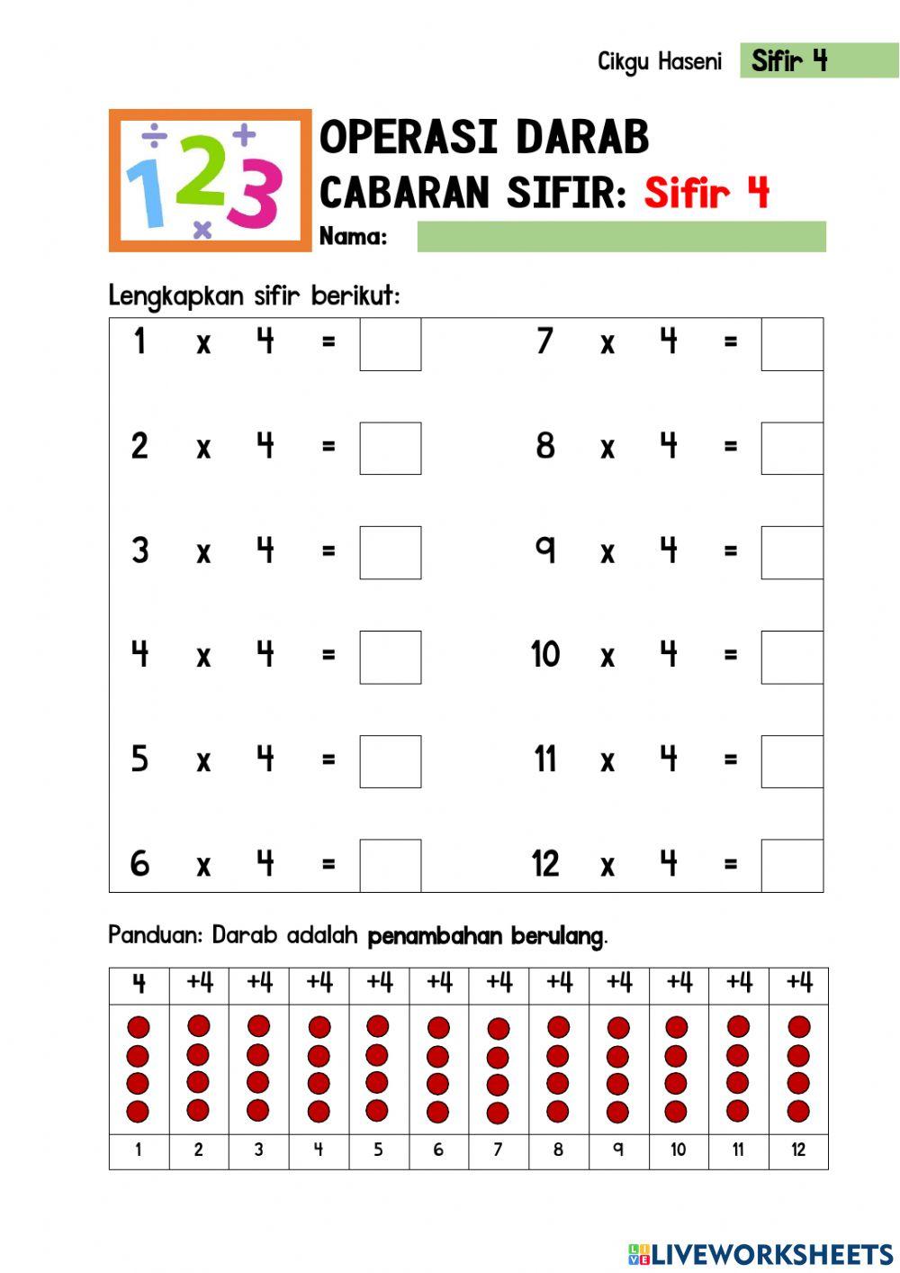 Cabaran Sifir 1-5 Cabaran Sifir 1-5
