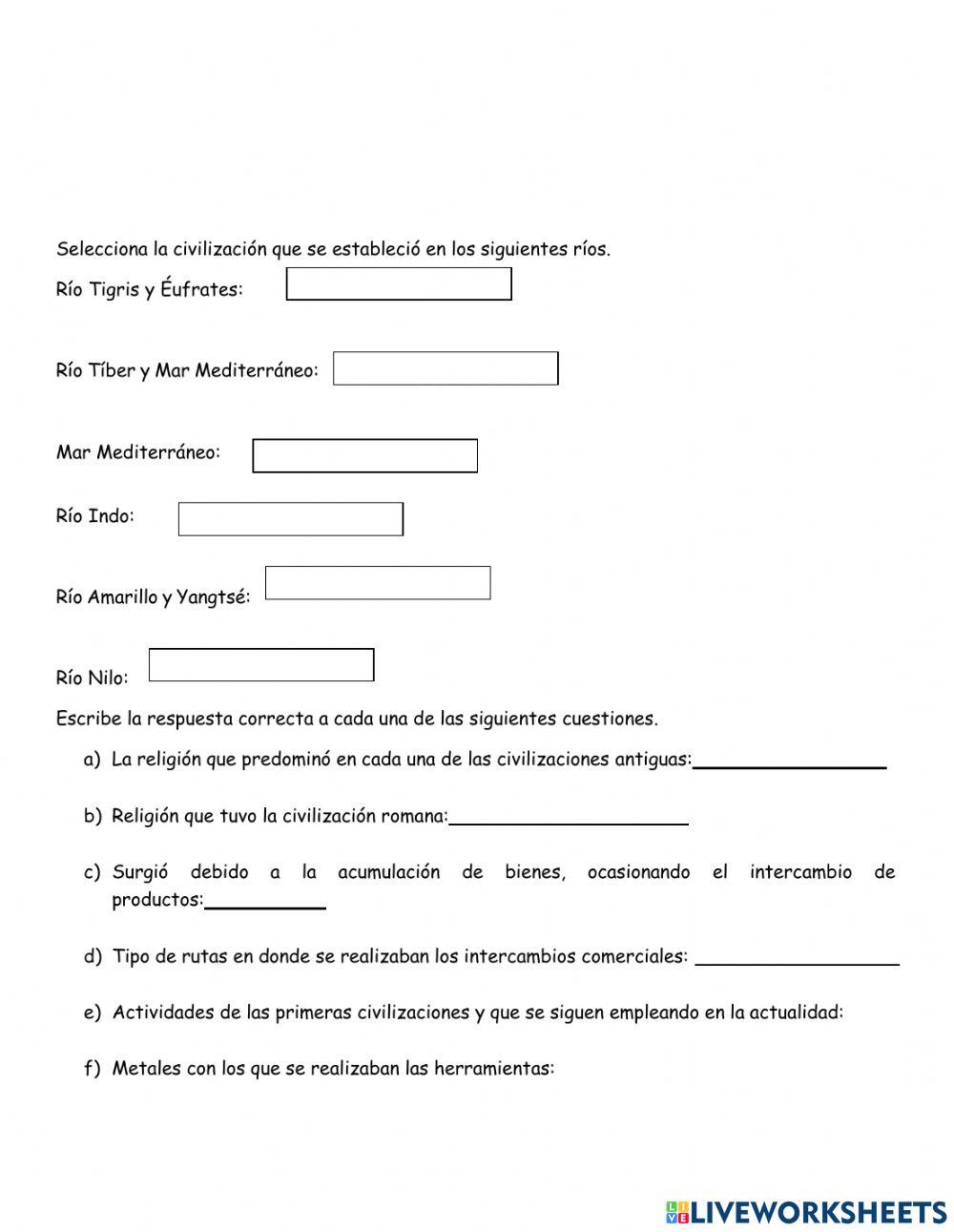 Civilizaciones antiguas