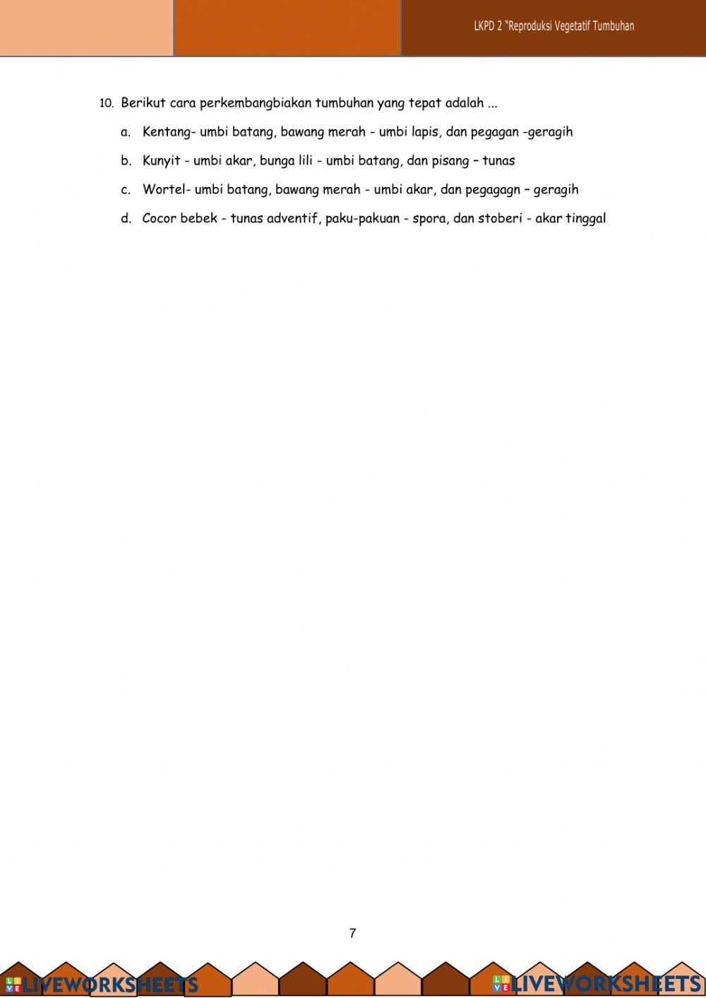 Perkembangbiakan Vegetatif Tumbuhan