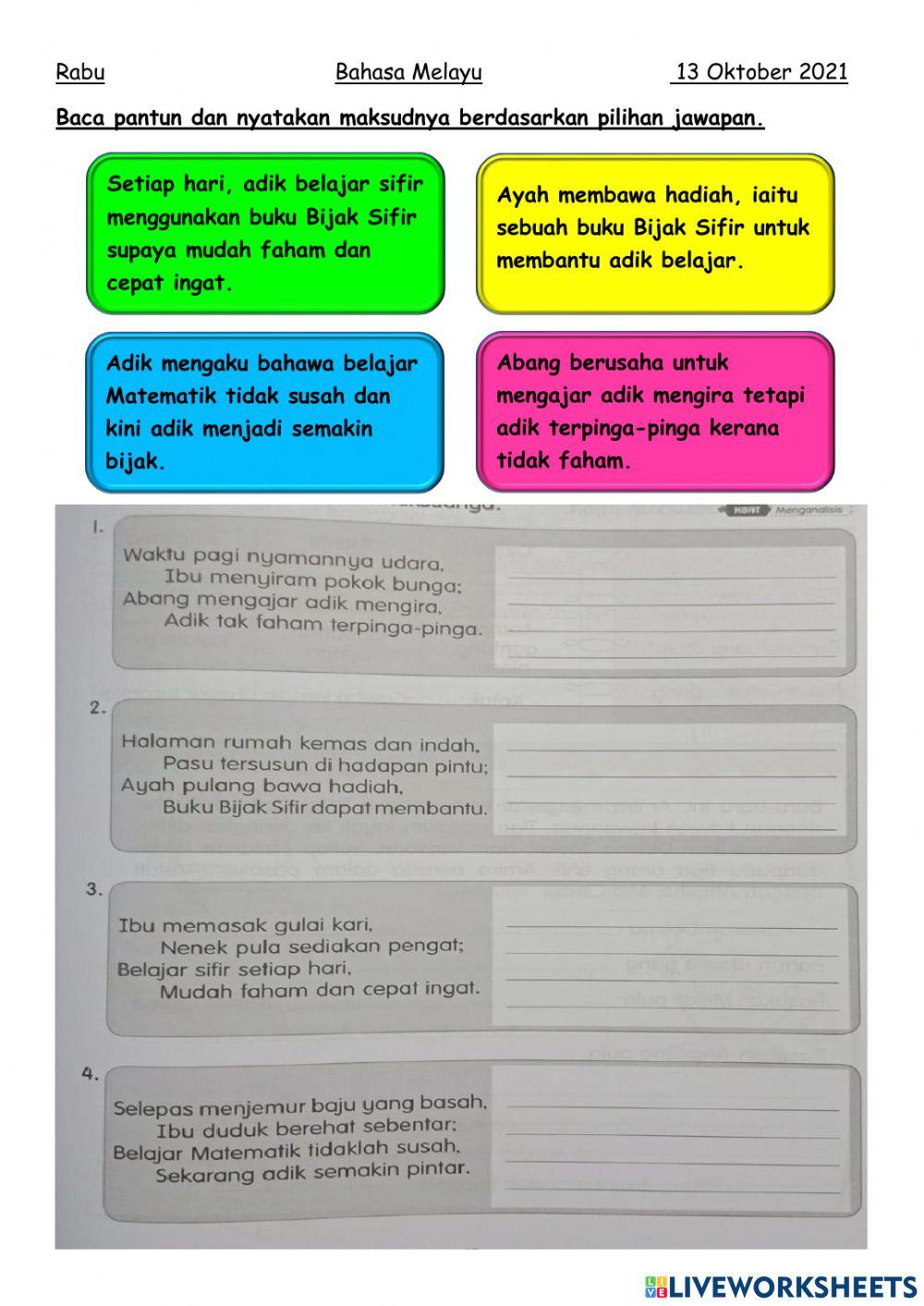 Nyatakan Maksud Pantun