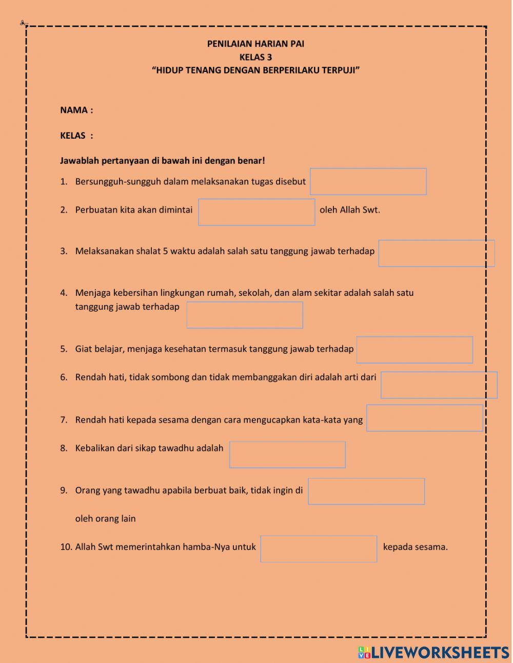 Hidup Tenang dengan Berperilaku Terpuji