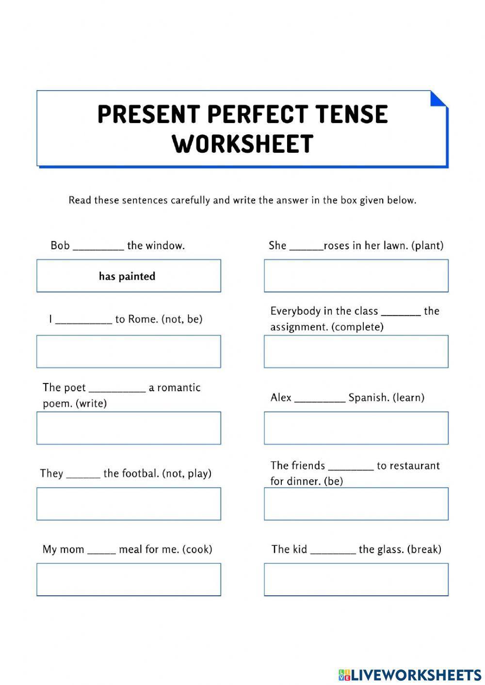 Present Perfect Tense