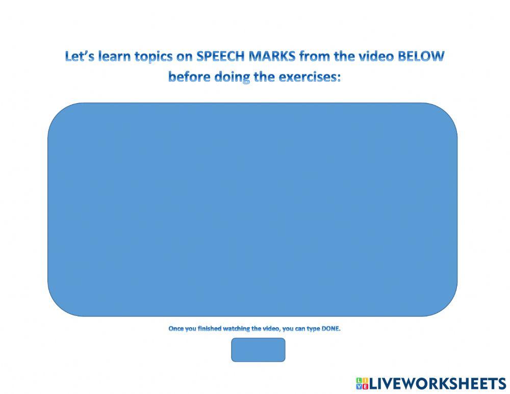Speech marks