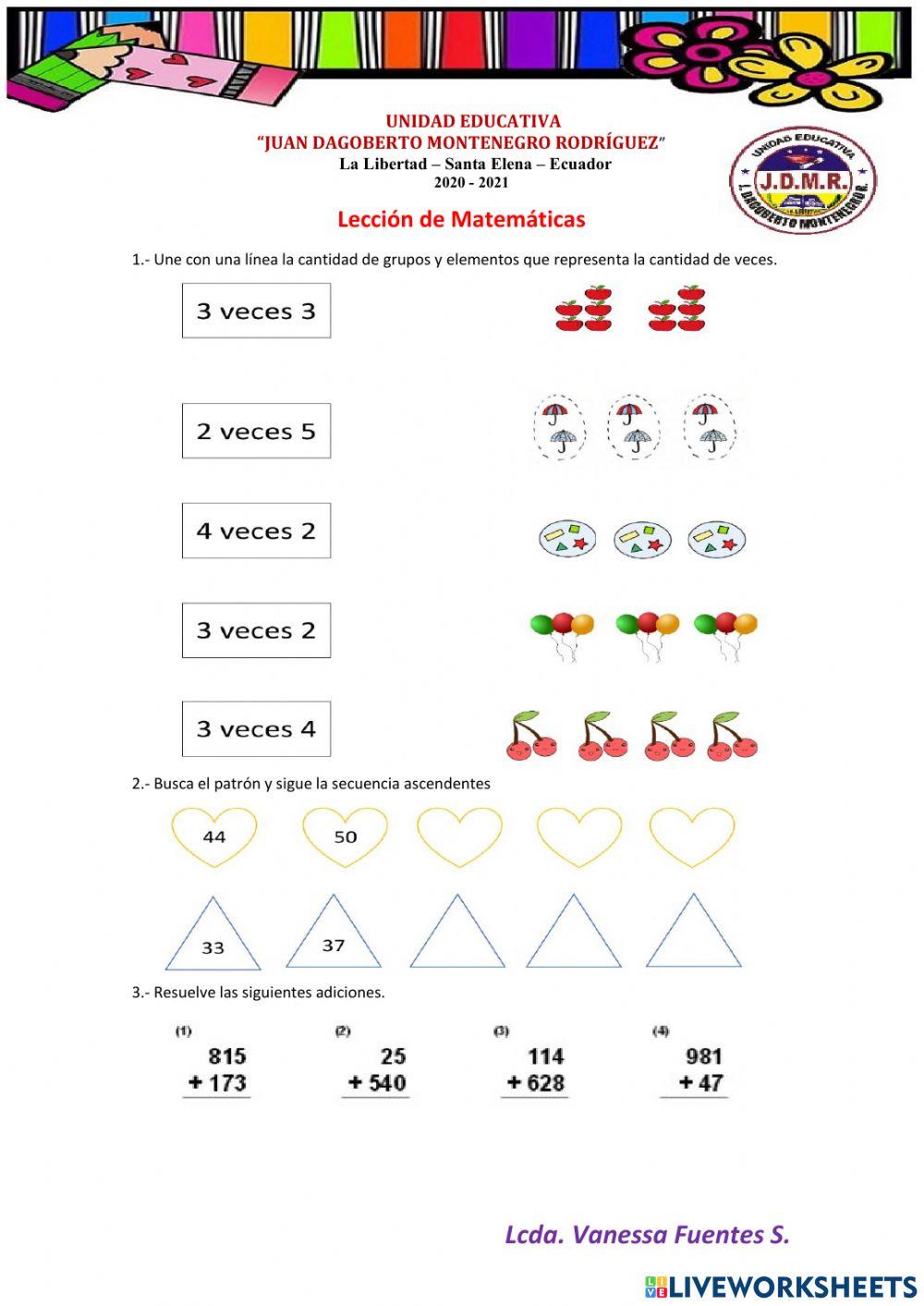 Lecciòn Matemàticas