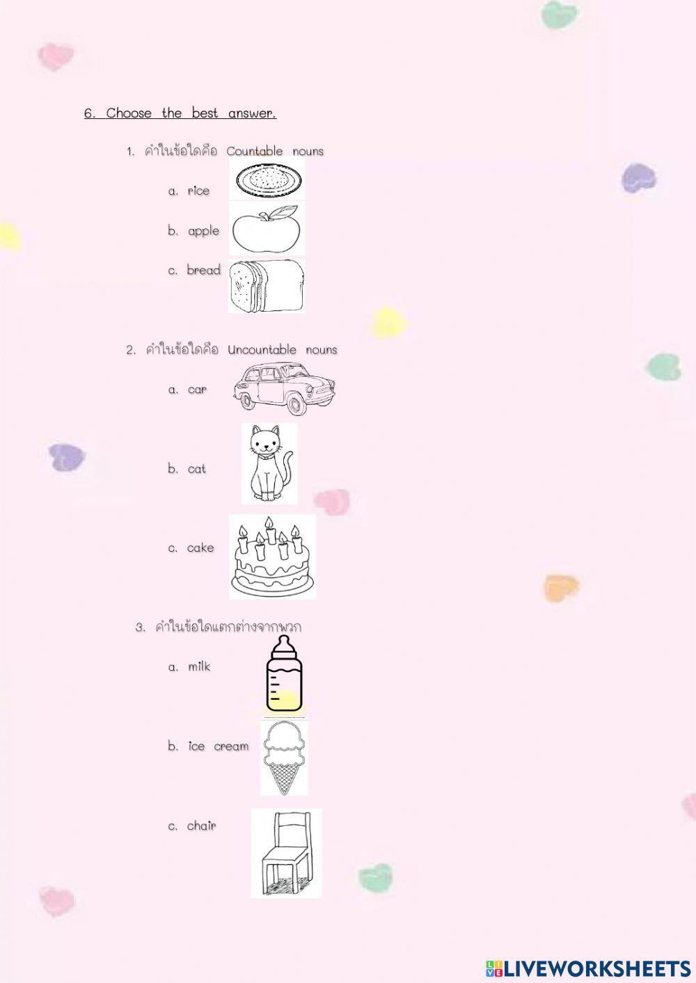 English worksheets for grade 3