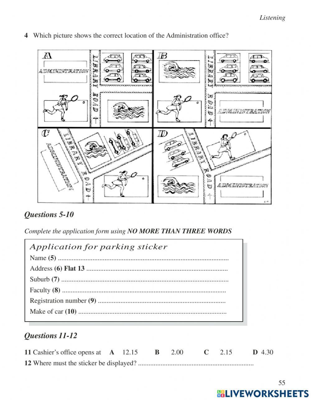 Listening IELTS- TEST 3- PART 1