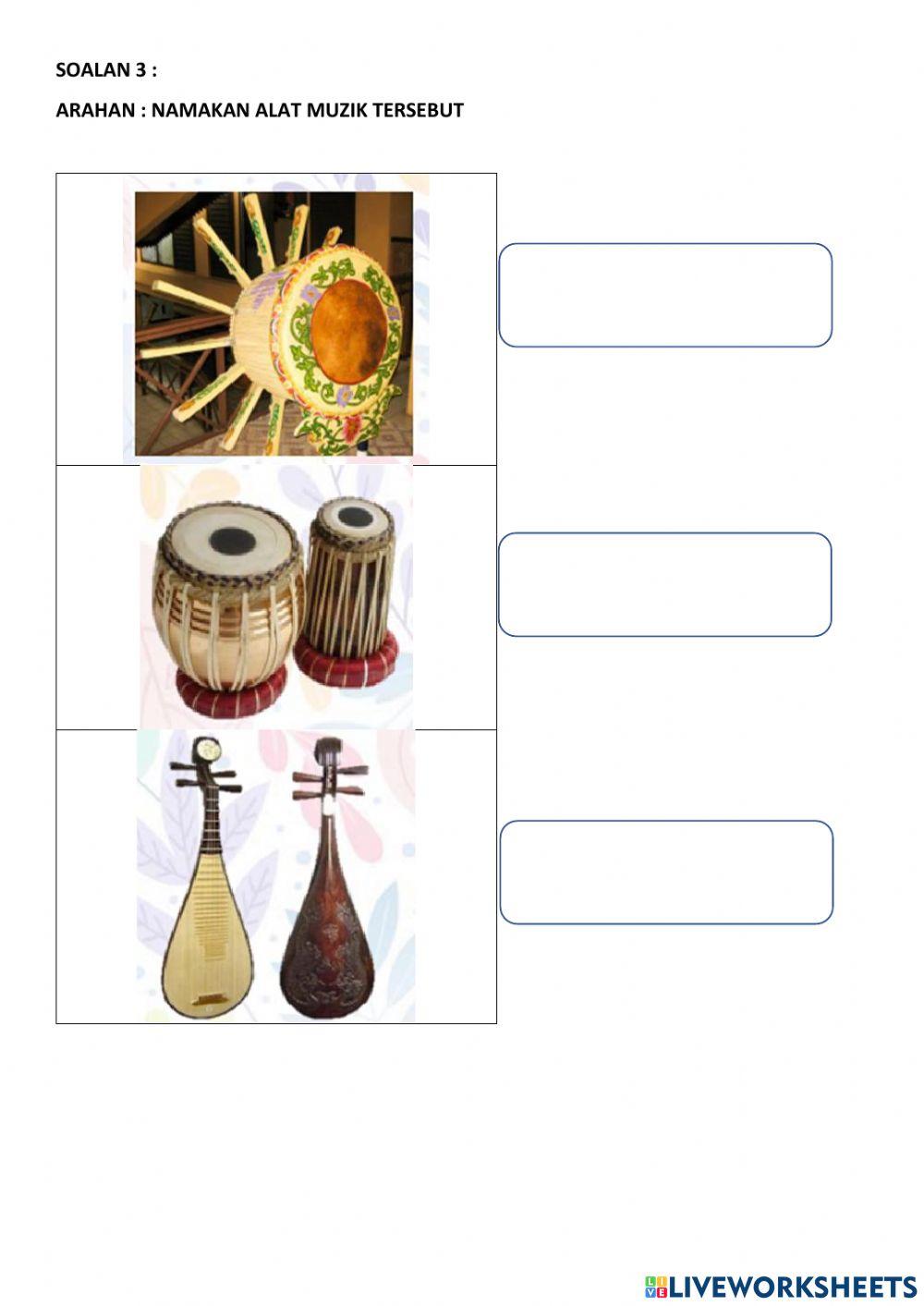 Aktiviti 2 : kebudayaan alat muzik tradisional