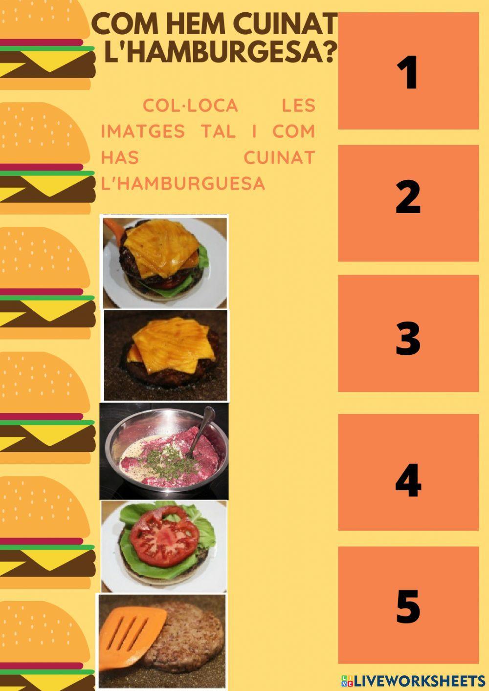 Passes per cuinar una hamburguesa