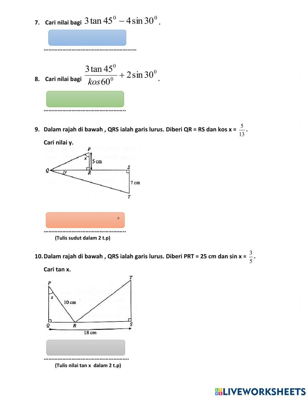 Bab 5 nisbah trigonometri matematik tingkatan 3