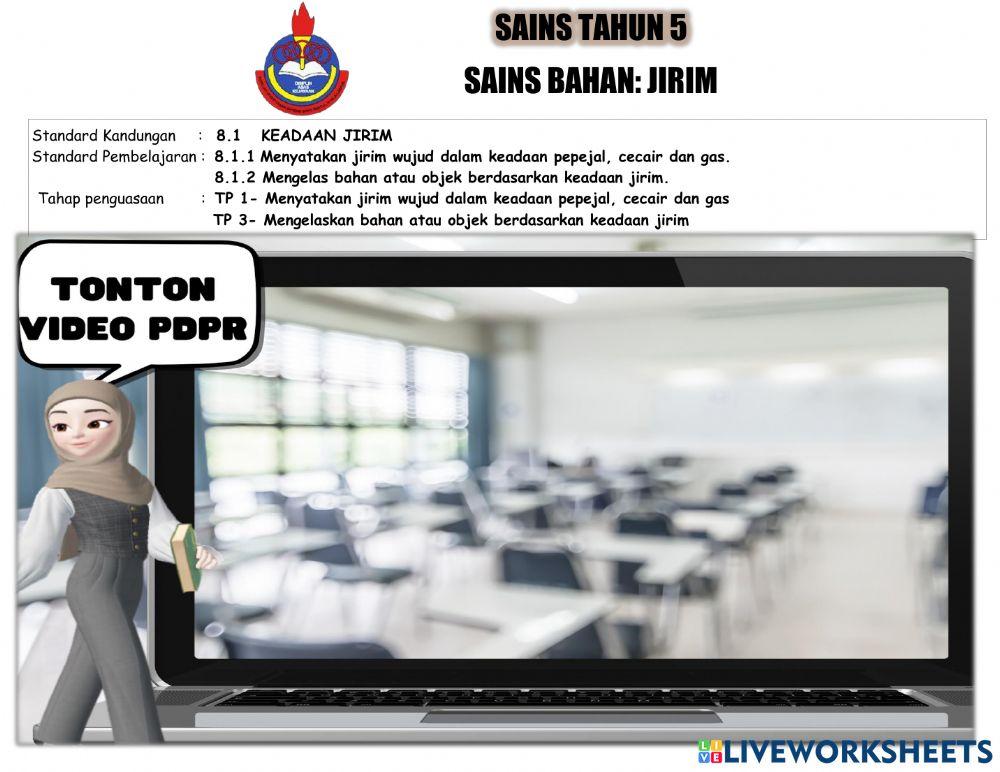 Sains Tahun 5-Keadaan Jirim (TP1 &TP3)