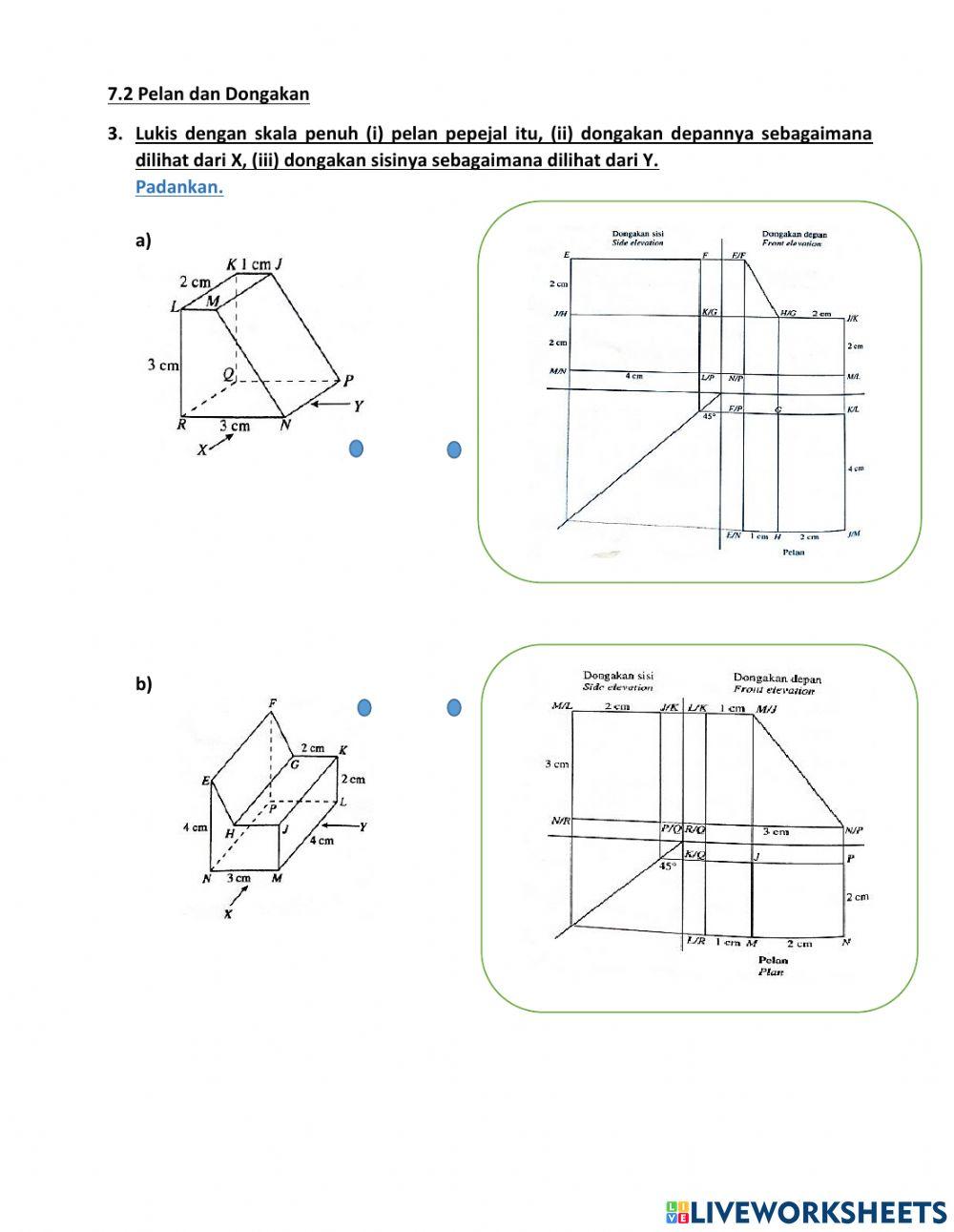 Bab 7 pelan dan dongakan matematik tingkatan 3
