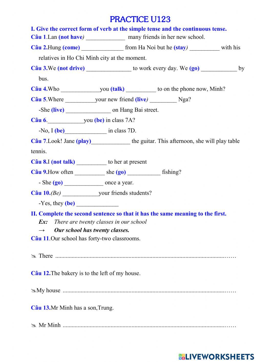 E6 - Verbs & writing