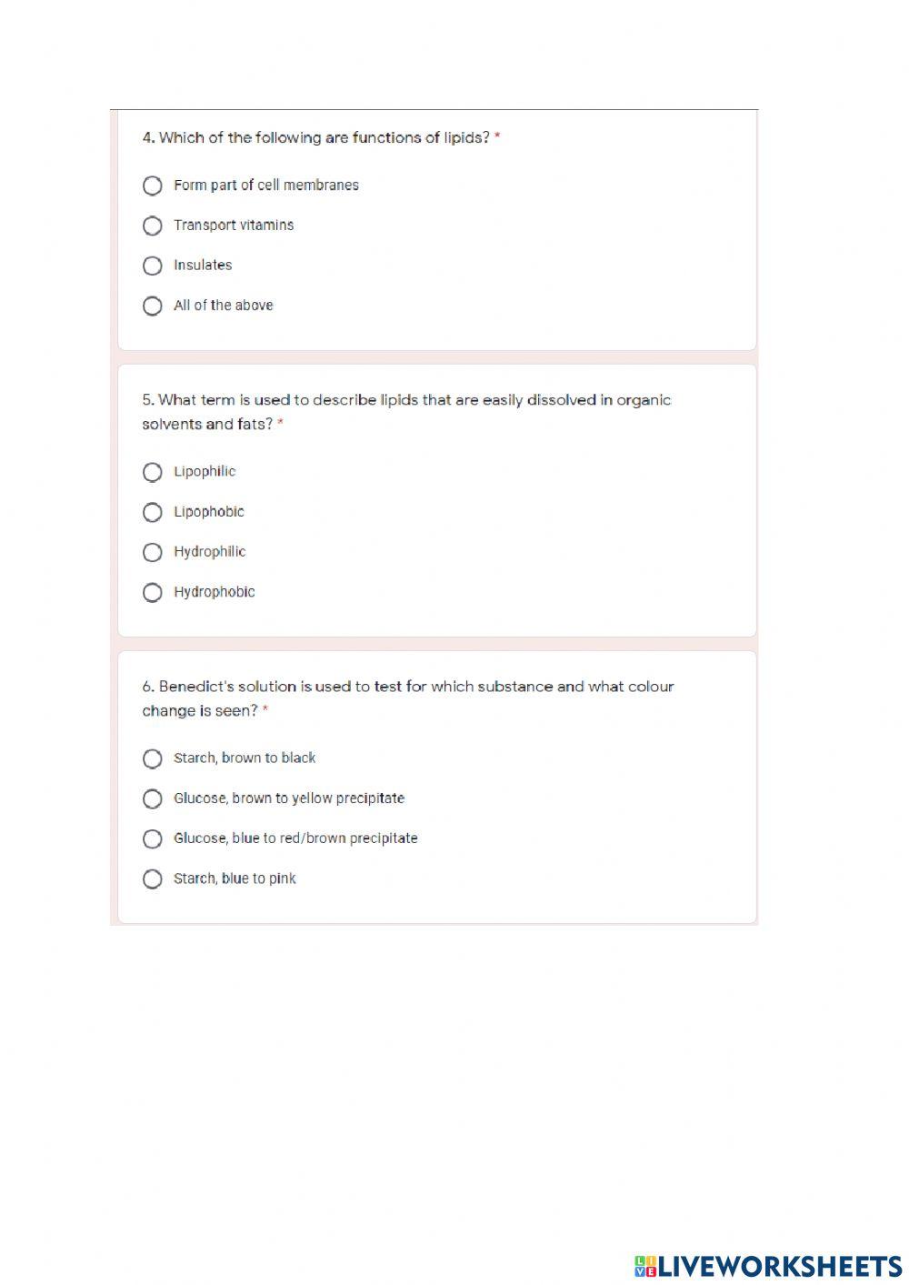Gr 10 Chemistry of life