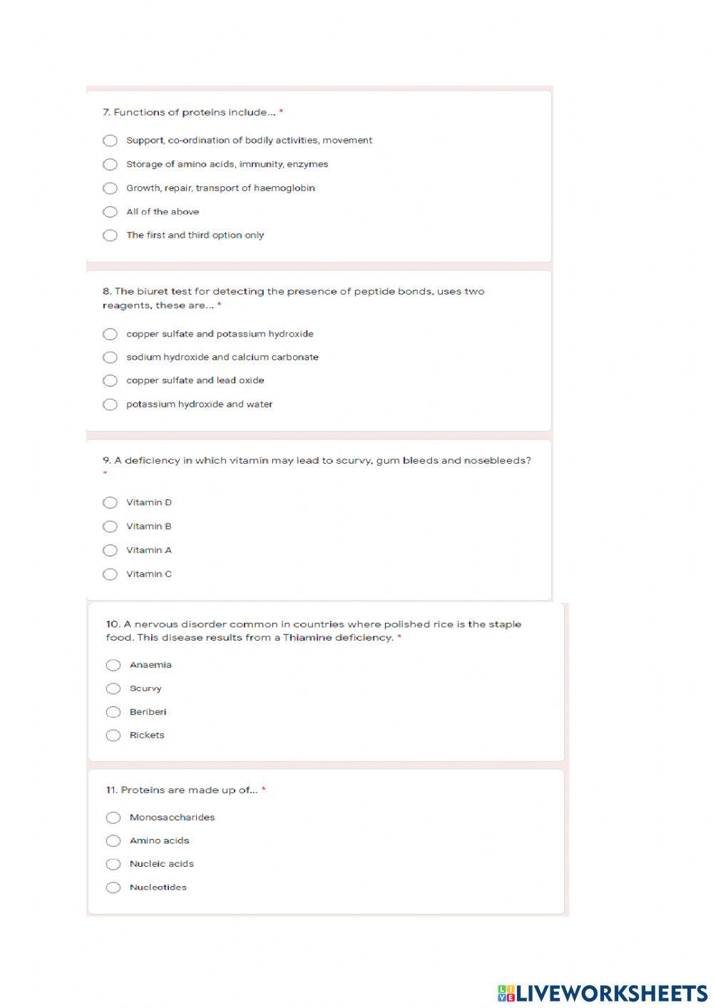 Gr 10 Chemistry of life