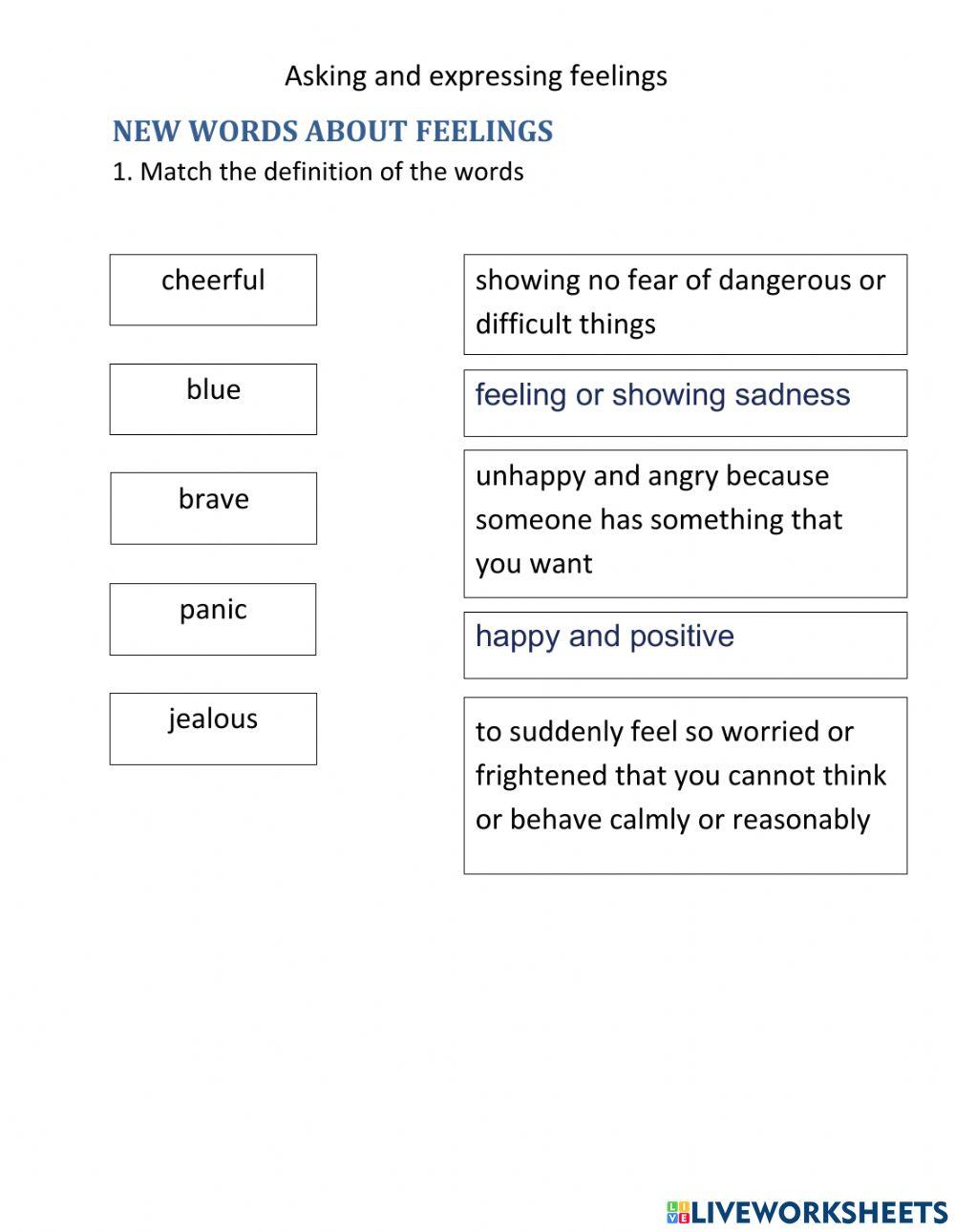 Asking and expressing feelings