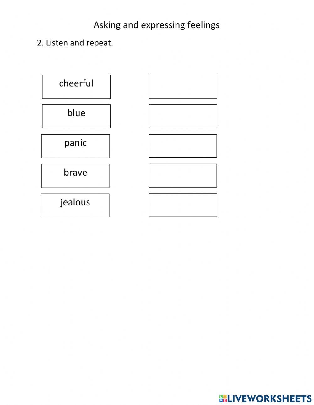 Asking and expressing feelings