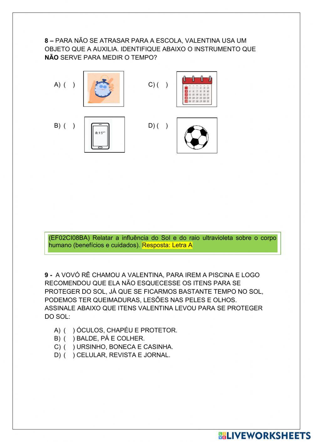 Revisão de ciências