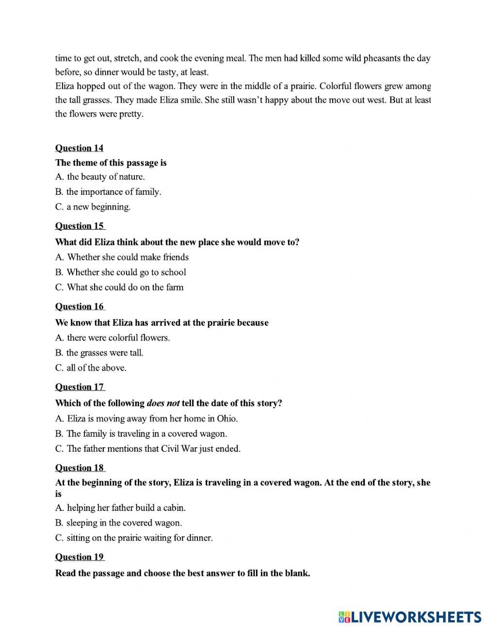 Grade 6 KET Reading 1.5