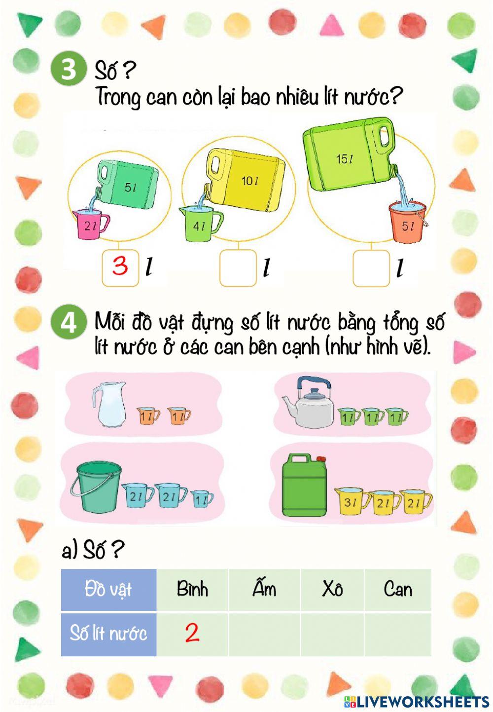 Toán - Luyện tập trang 64,65