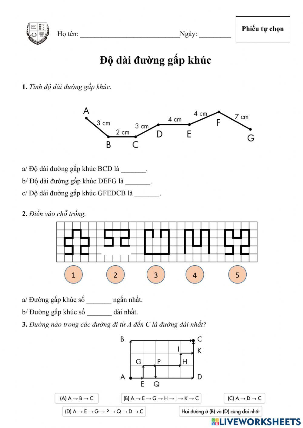 Độ dài đường gấp khúc (PTC)