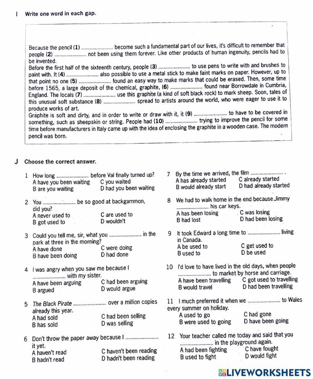 Destination c1 past tenses