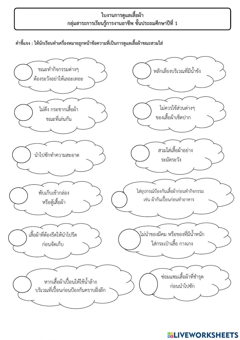 การดูแลเสื้อผ้า