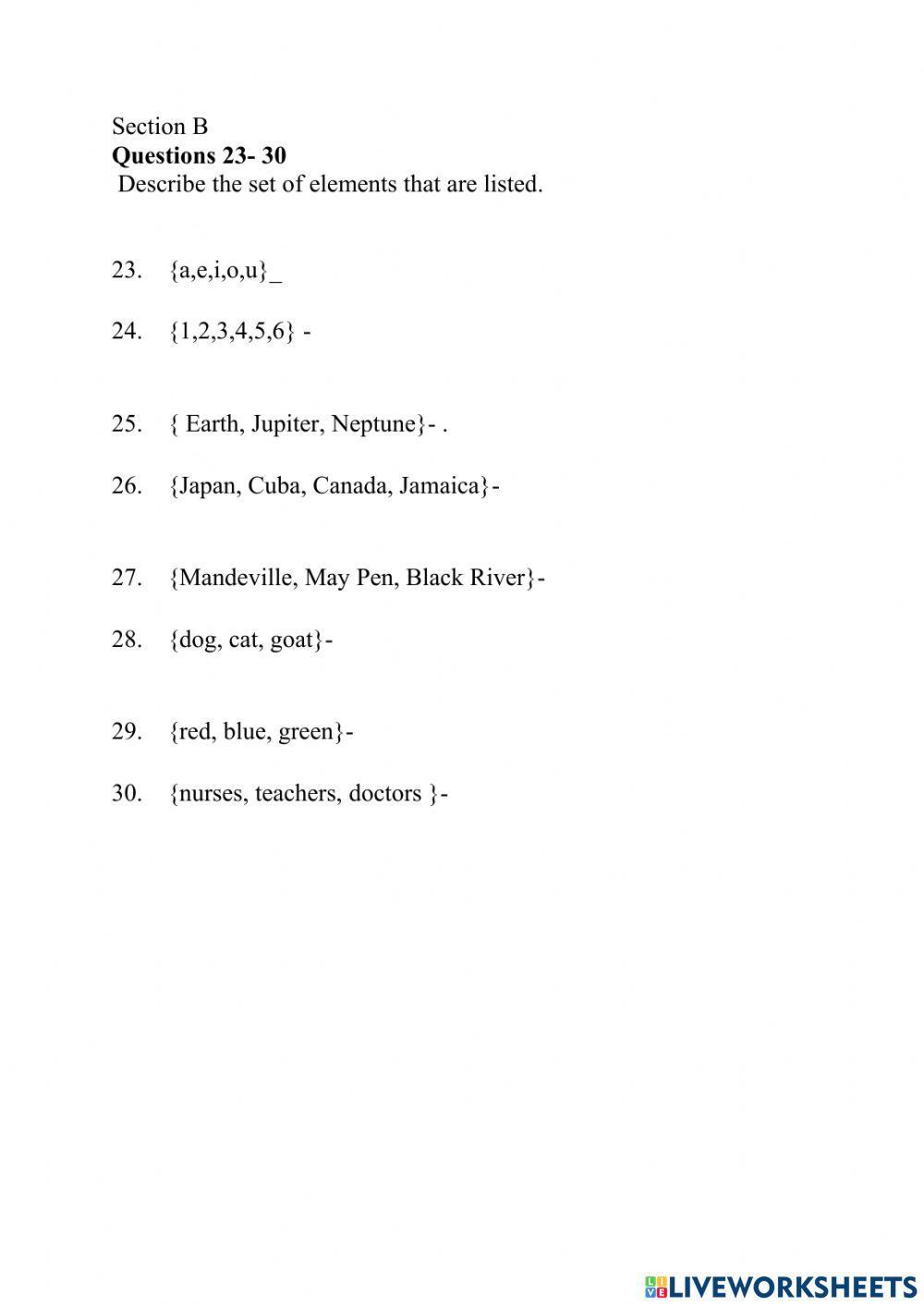 Number Strand Assessment