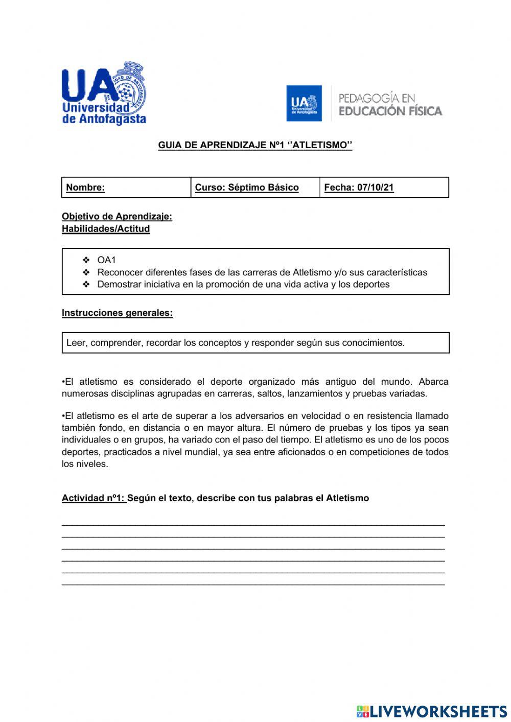 Guia de aprendizaje nº1 ''atletismo''