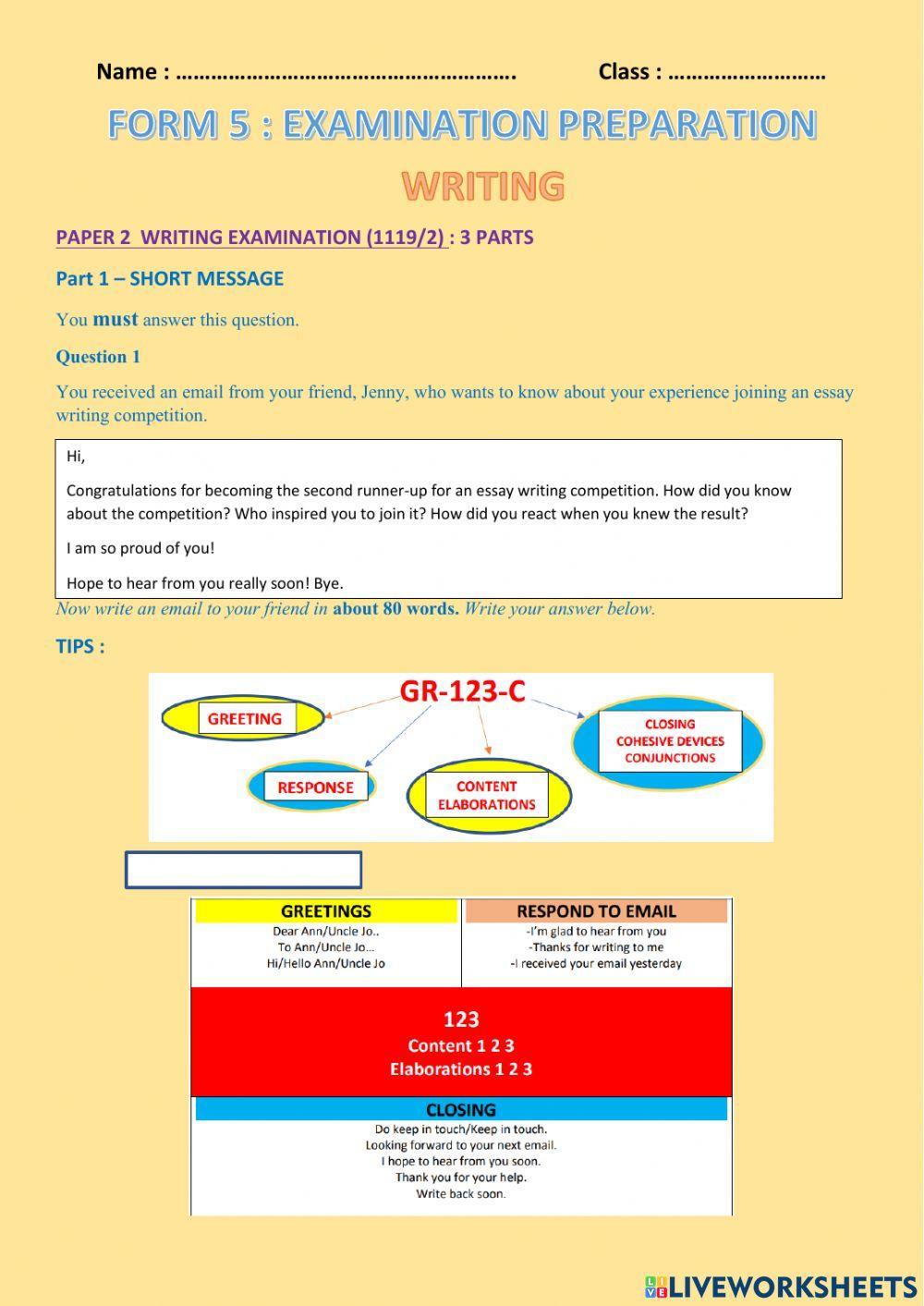 CEFR SPM Writing Revision