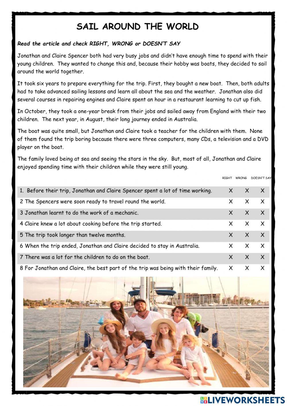 Sail Around the World KET Reader