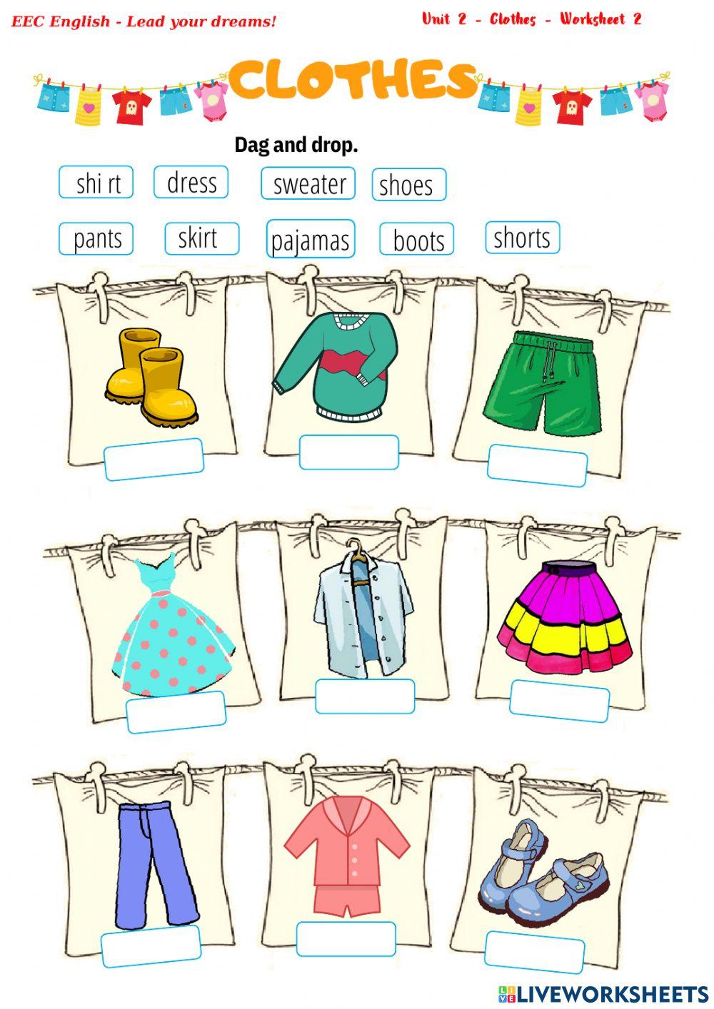 Unit 2- Clothes - Worksheet 2