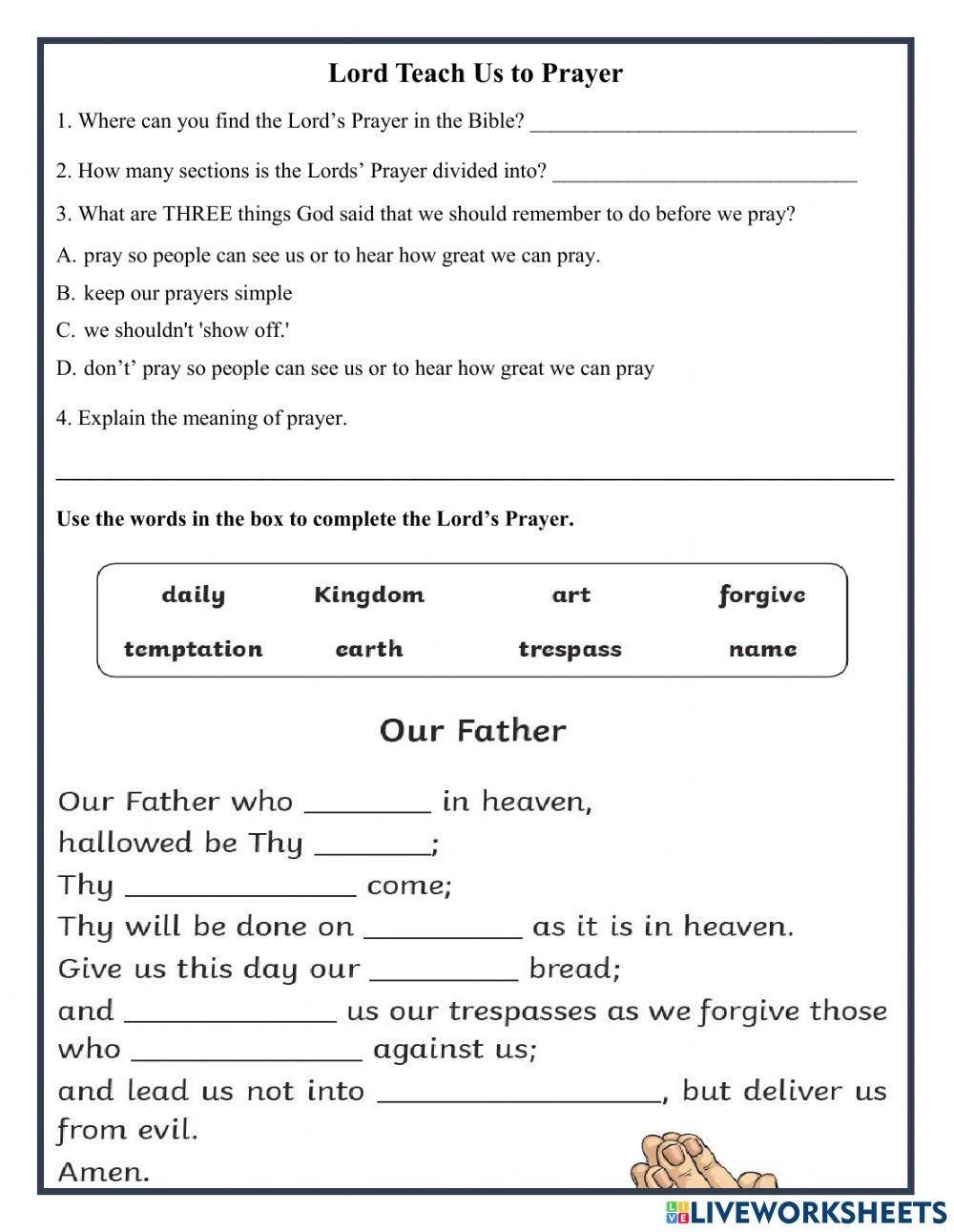 Lord teach is to pray