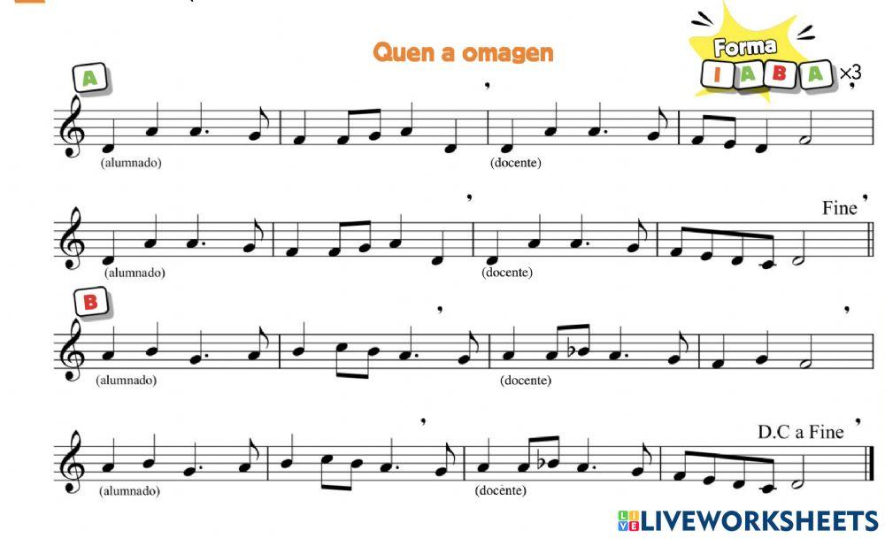 Introduce los nombres de las notas