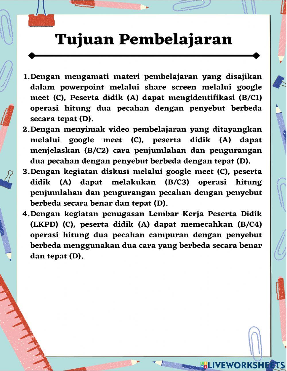 Lkpd 2 matematika kelas v semester 1