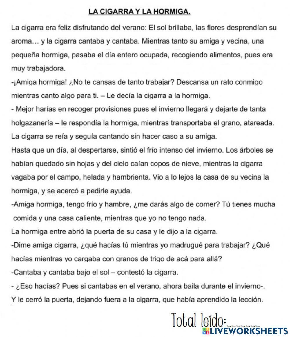 La Cigarra y La HOrmiga