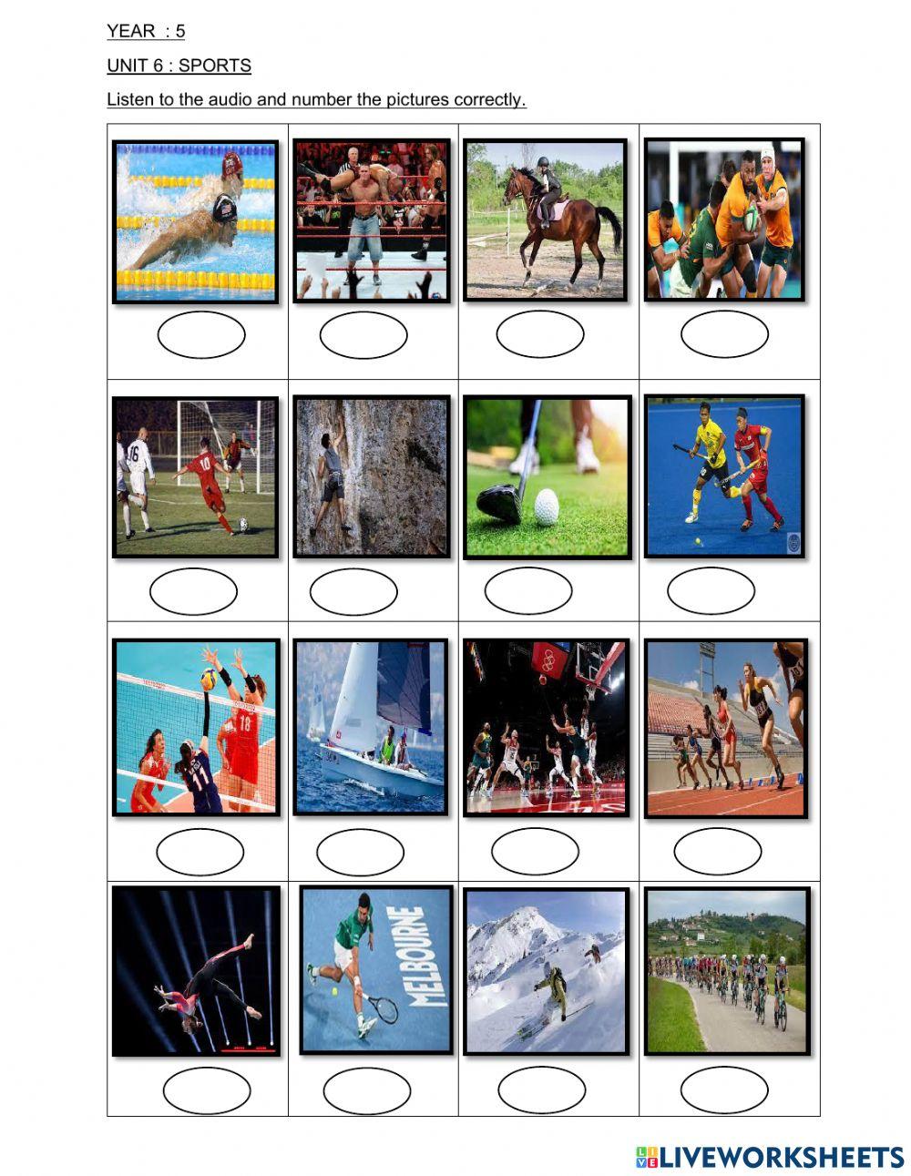 Listening year 5 sports