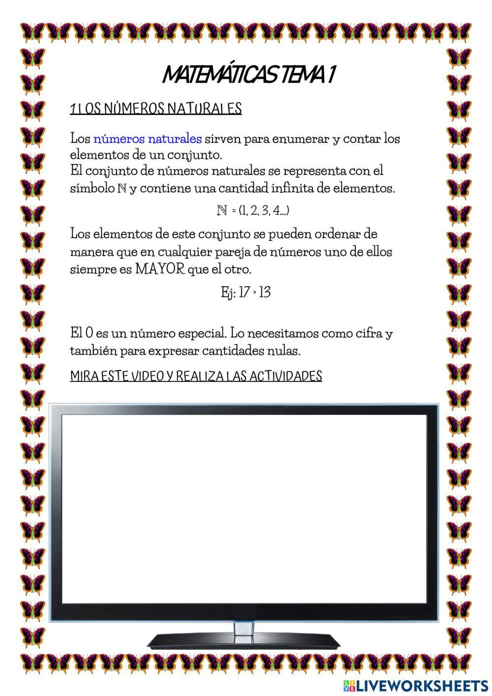 Los números naturales