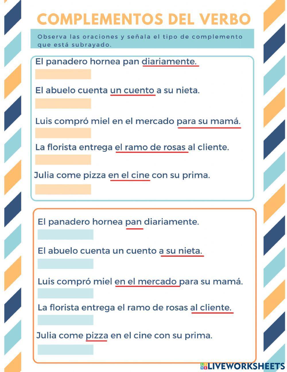 Complementos Verbales