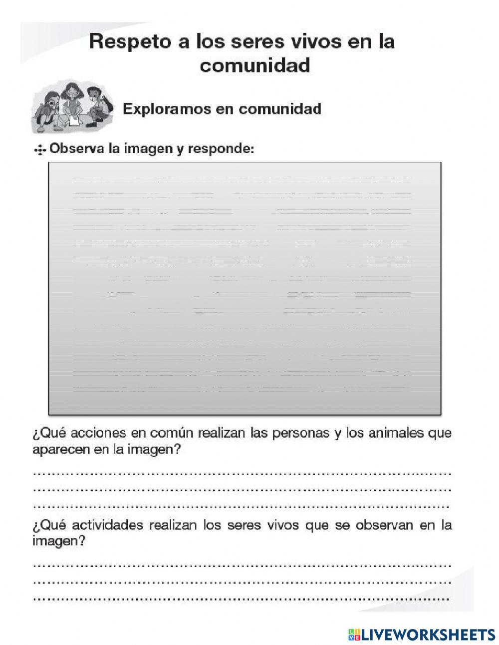 Respeto a los Seres Vivos en mi Comunidad