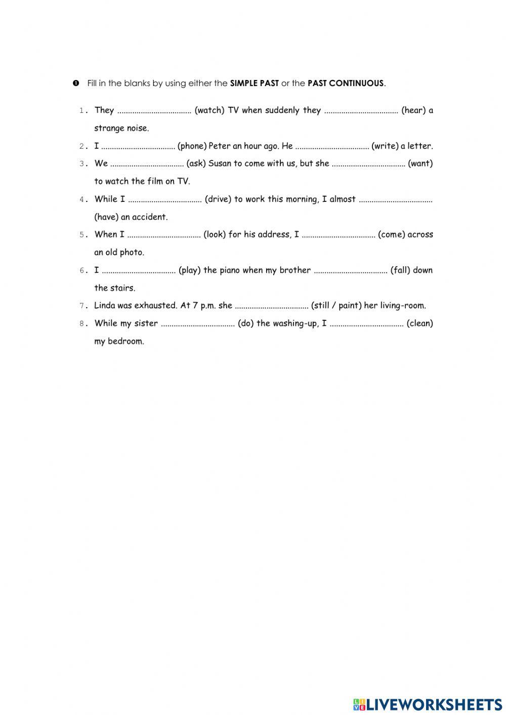 Past Simple vs Past Continuous