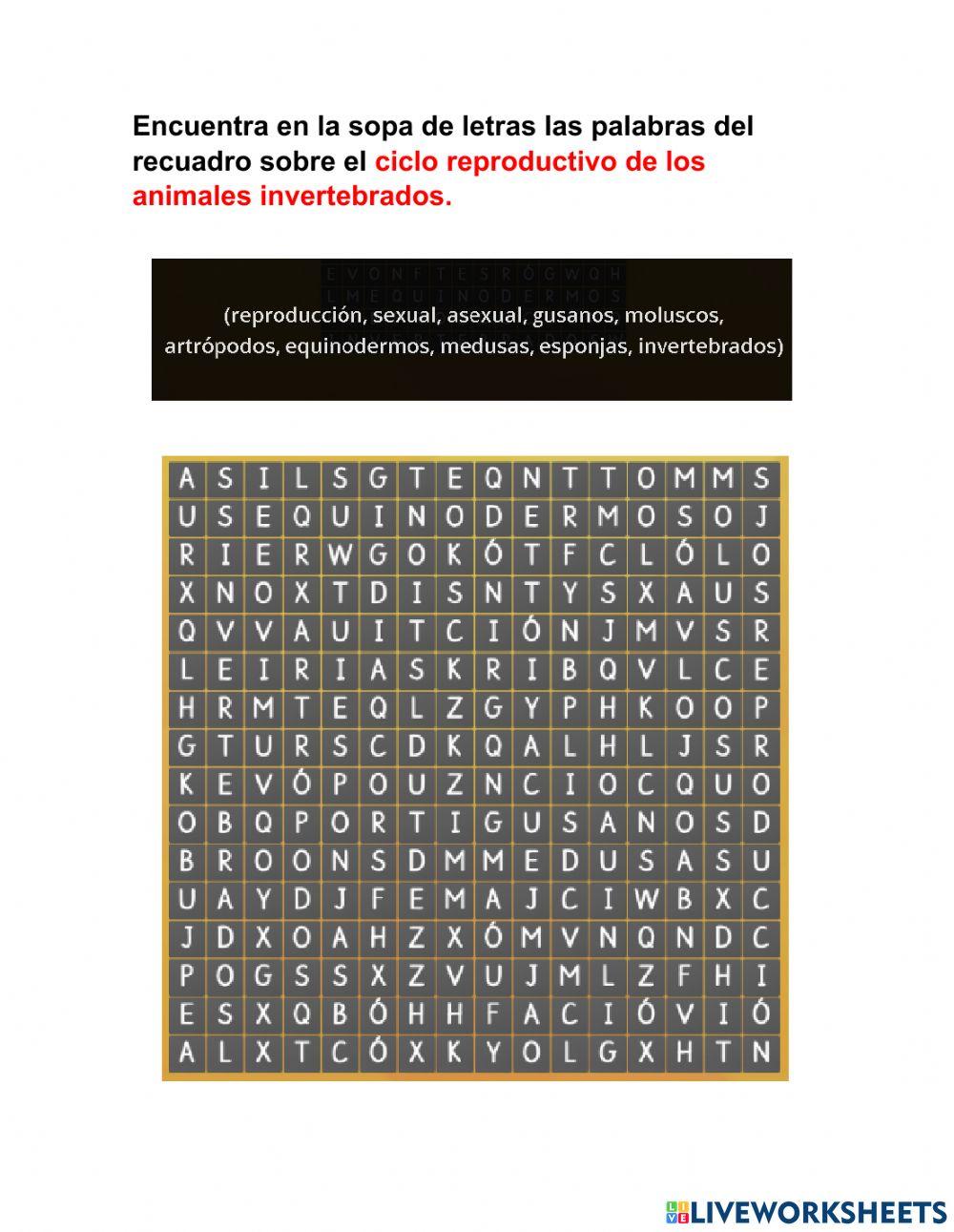 Reproducción animales invertebrados