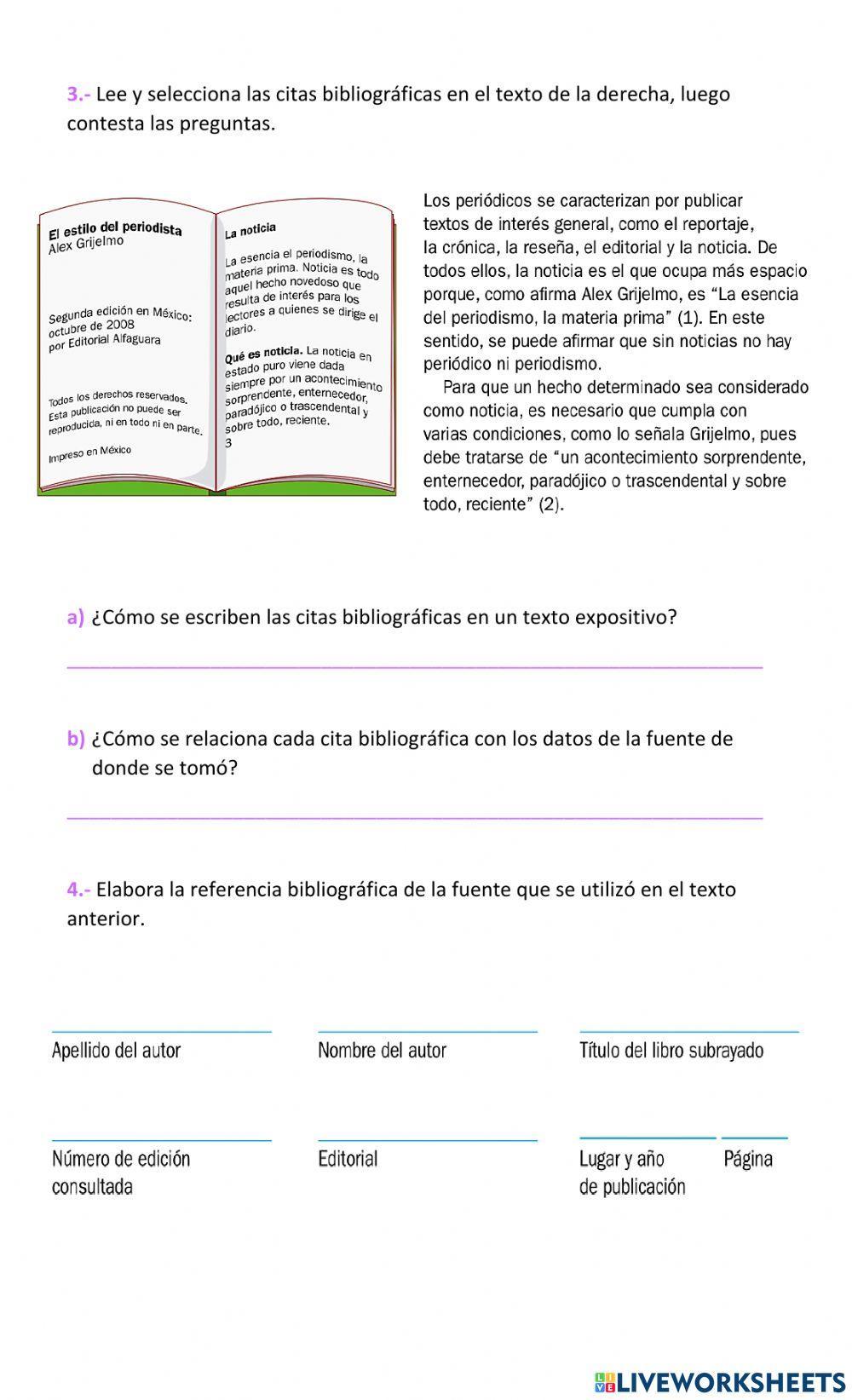 Las fuentes de consulta y las referencias bibliográficas