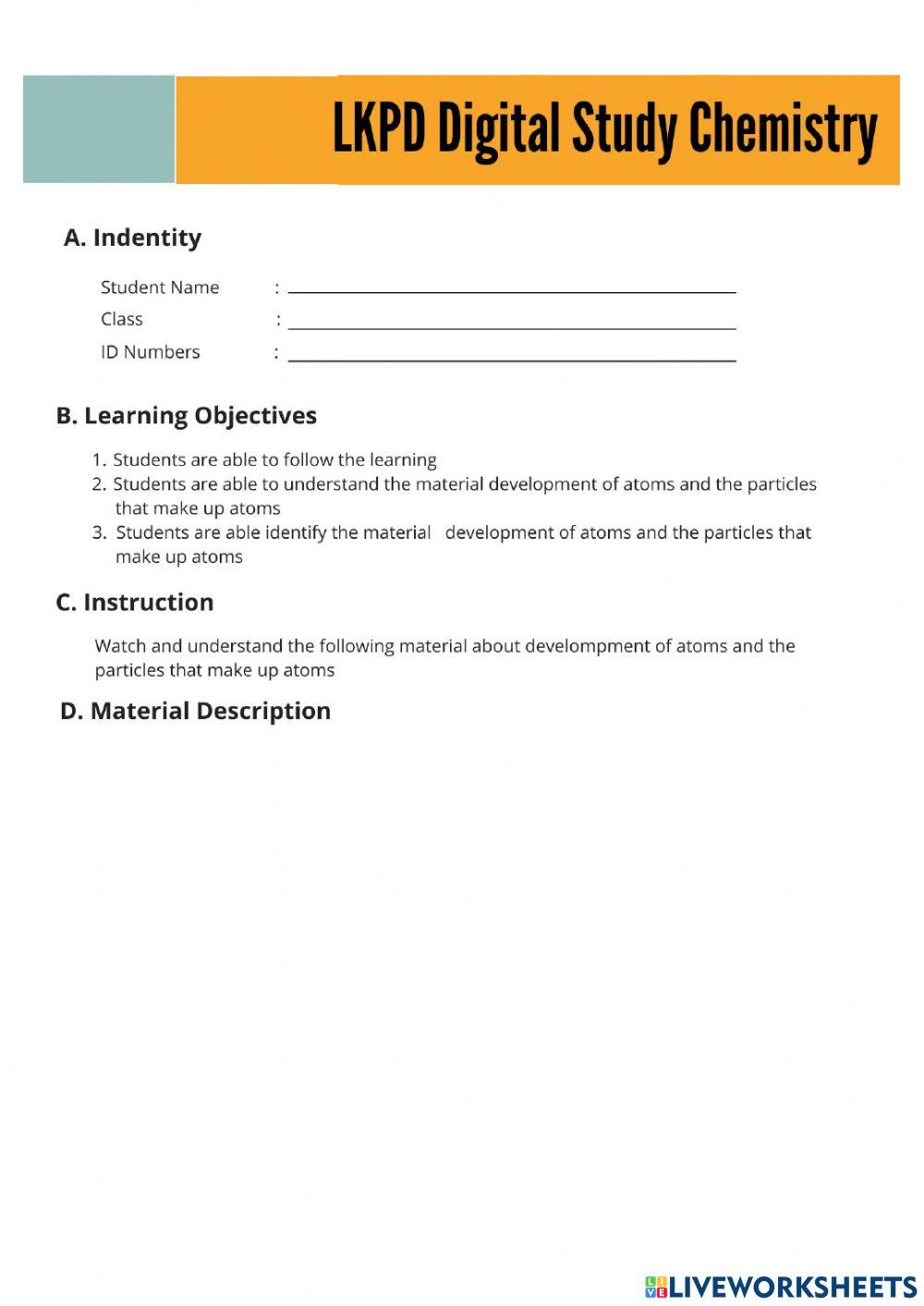 Atomic Structure Activity For Grade 1 Live Worksheets atomic-structure-activity-for-grade-1-live-worksheets