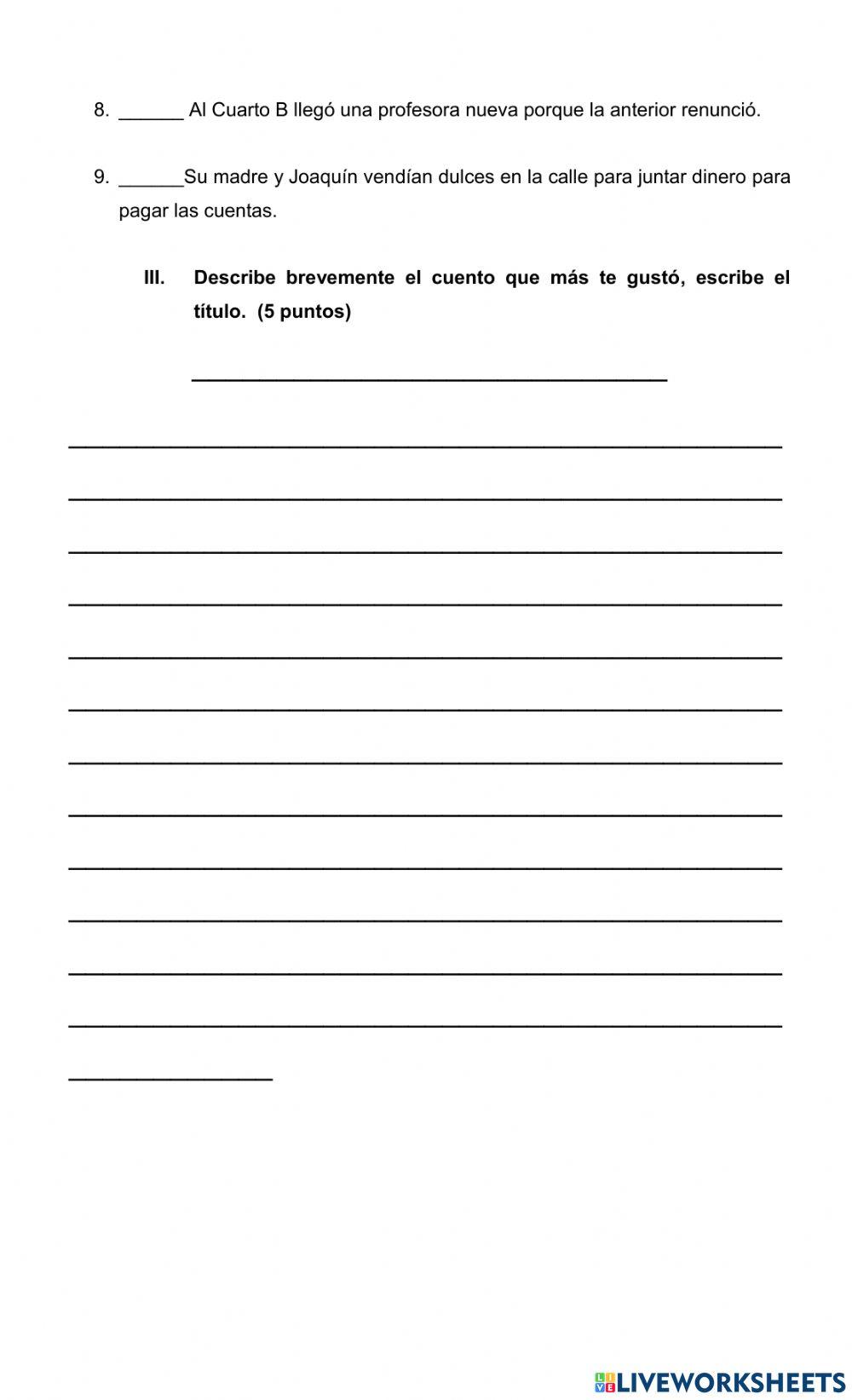Comprensión Lectora Abuela virtual worksheet | Live Worksheets