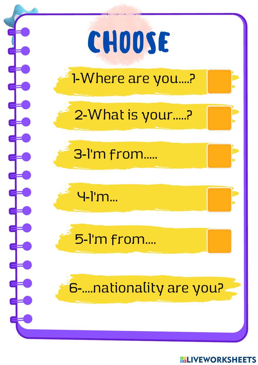 Countries-nationalities