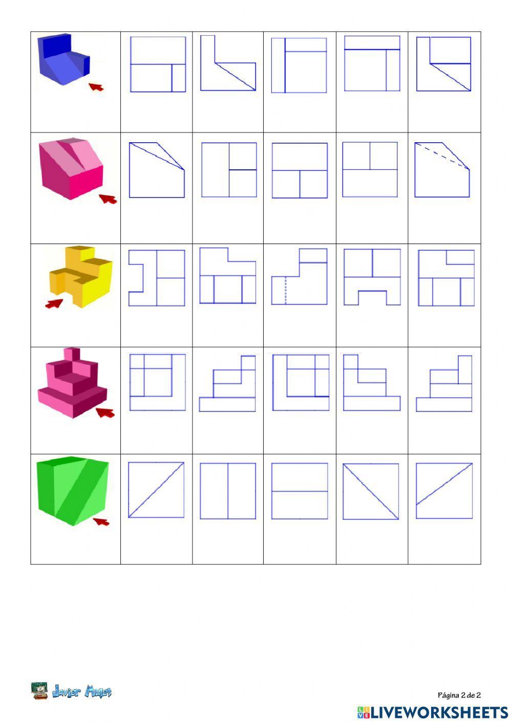 Nombre de las vistas