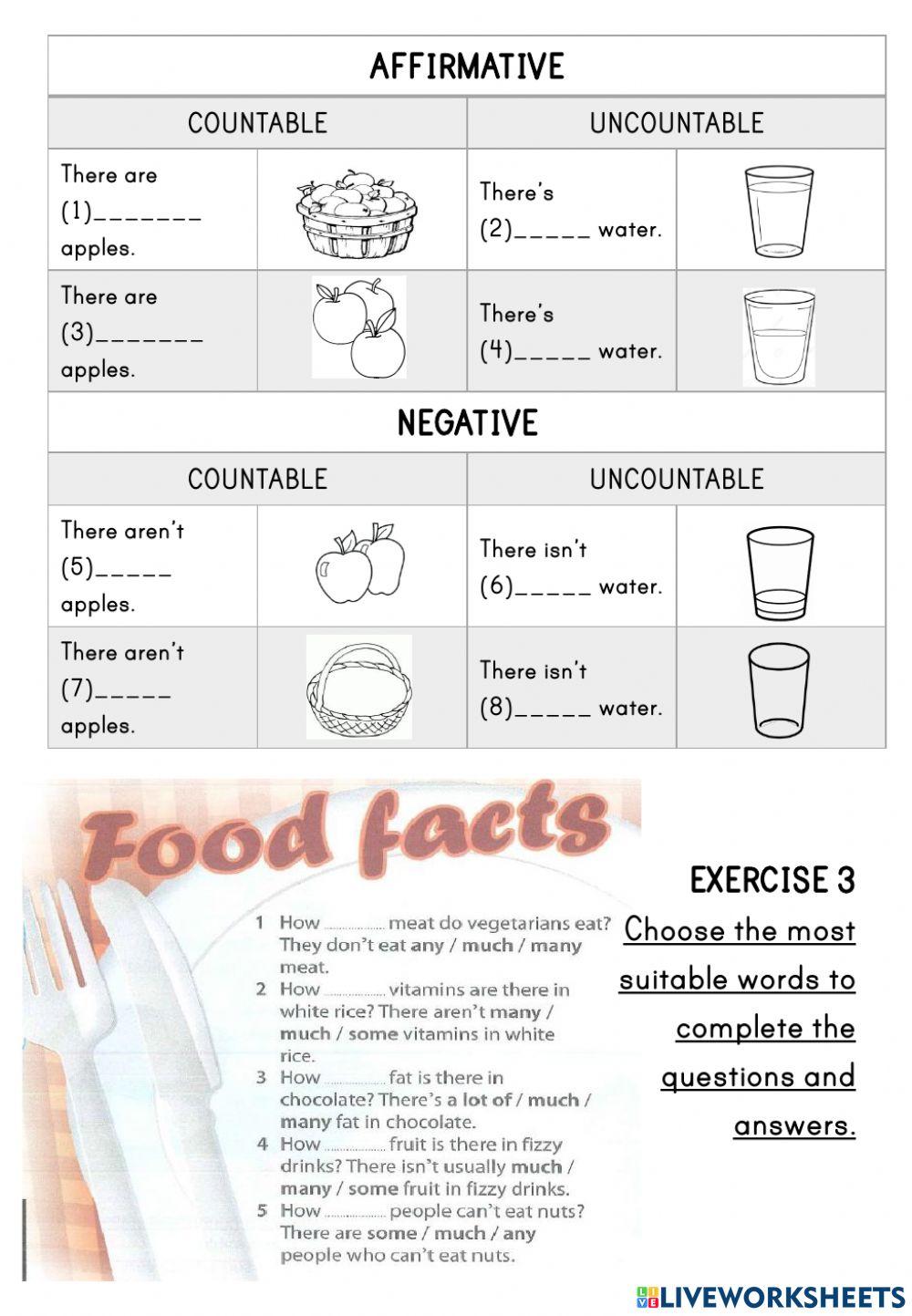 Y5 English CEFR - Unit 5 - Quantifiers - Countable & uncountable nouns