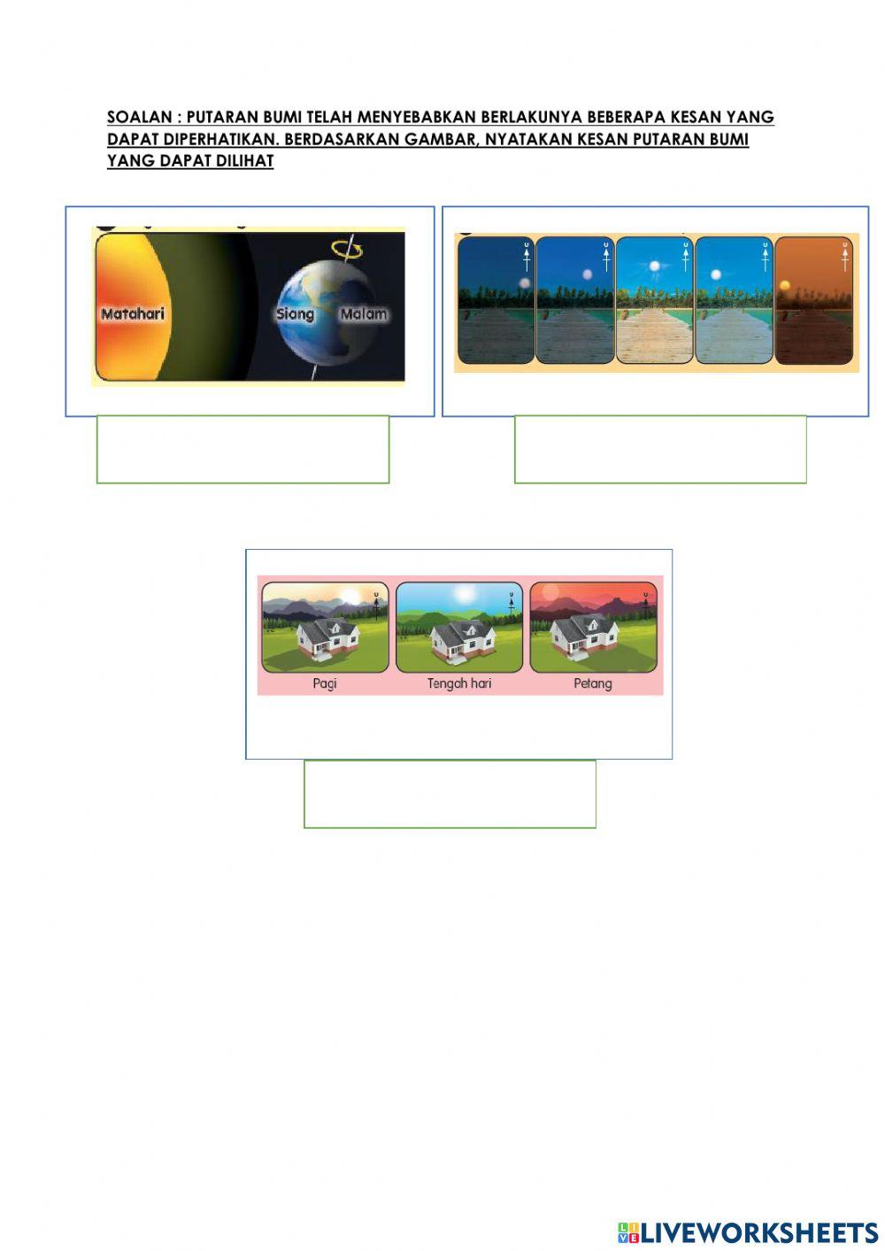 SAINS TAHUN 4 : PUTARAN DAN PEREDARAN BUMI