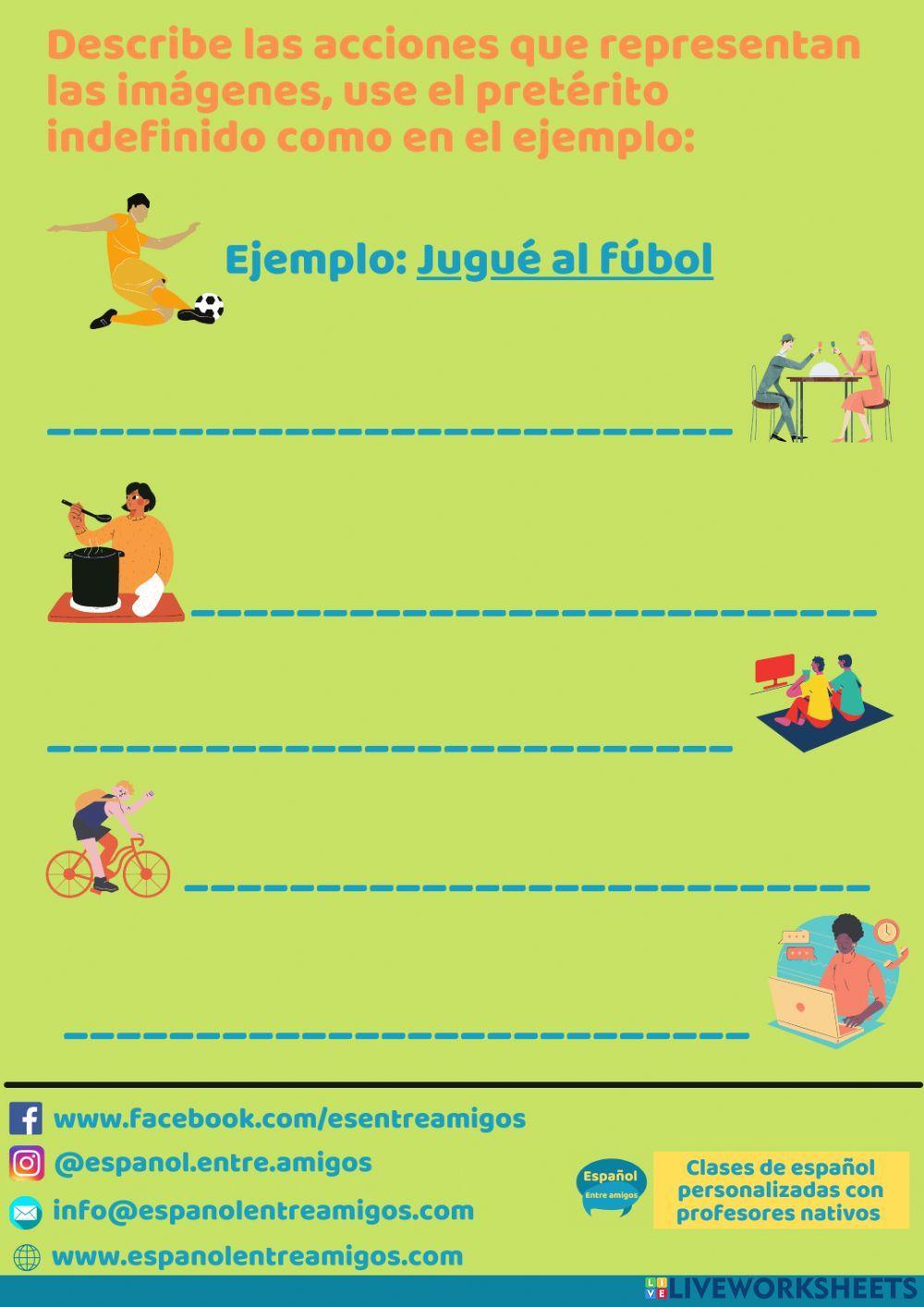 Pretérito indefinido de indicativo